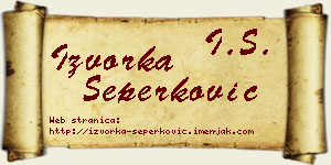 Izvorka Šeperković vizit kartica